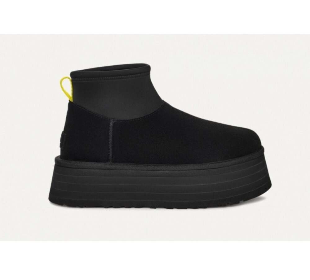 New UGG Classic Mini Dipper Platform Boots in Black